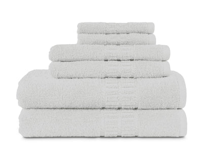 MyPillow MyTowels 6 Piece Towel Set - 100% Cotton Soft Absorbent Towels for Bathroom, 2 Bath Towels, 2 Hand Towels, 2 Washcloths [MyTowels 6-Piece Set, Khaki]