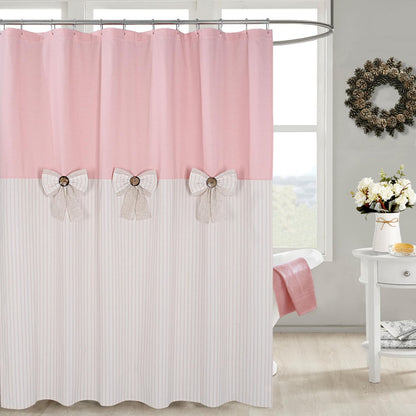 DOSLY IDÉES Farmhouse Black Shower Curtain, 72x72 inch