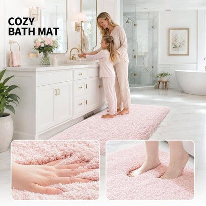 ILANGO Bathroom Rugs 24" × 17", Extra Soft Absorbent Microfiber Bath Rugs