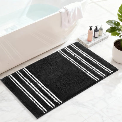 3 Pcs Ombre Bath Mat Set for Bathroom, Non Slip Ultra Soft and Thick Water Absorbent Bath Carpet, Machine Washable & Quick Dry Bathroom Rug, for Bedroom Door Living Room,Green