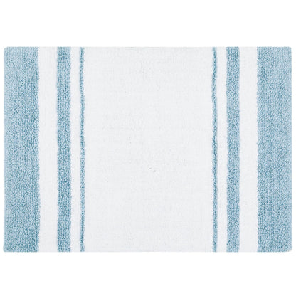 Madison Park Reversible Spa Rug 100%-Cotton Striped Ultra Soft Water Fast Bath Non-Slip Absorbent Quick Dry Mats for Tub, Shower Room, and Bathroom, 20x30, Taupe (Pack of 1)
