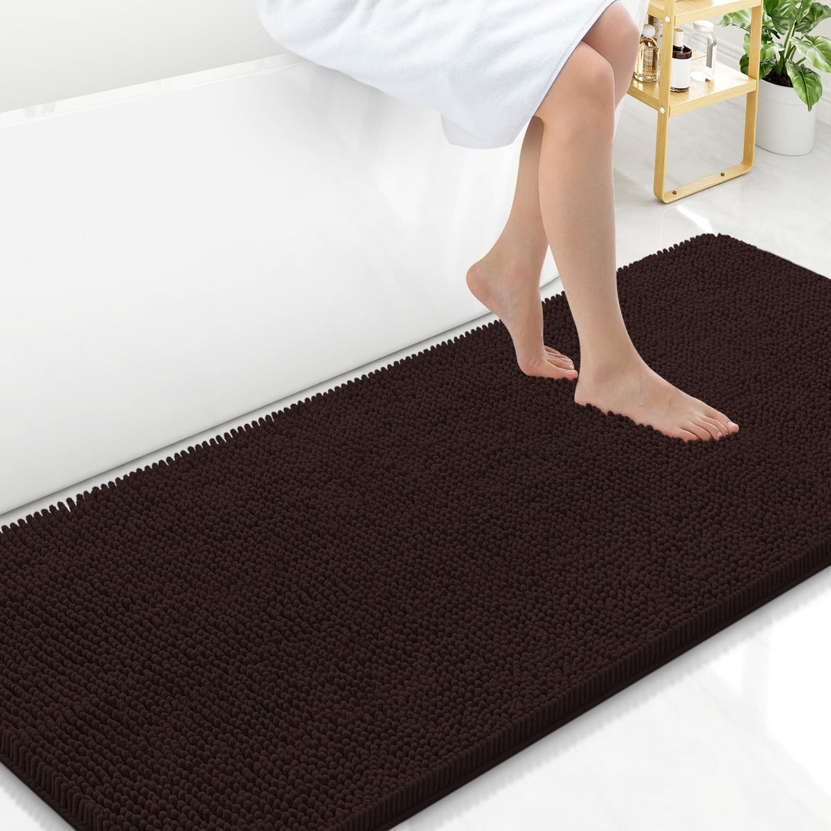 Arotive Bathroom Rugs 24x16, Soft Absorbent Shaggy Chenille Bath Rugs