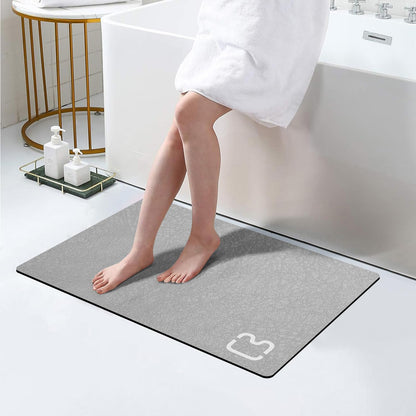 RUERYA Grey Long Bathroom Rugs Large Stone Bath Mats for Bathroom,15.7"x47"