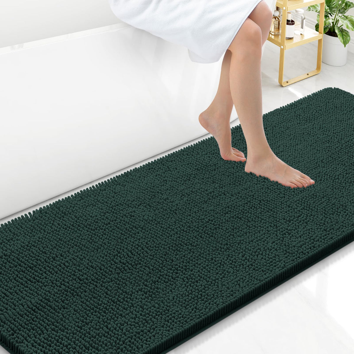 Arotive Bathroom Rugs 24x16, Soft Absorbent Shaggy Chenille Bath Rugs