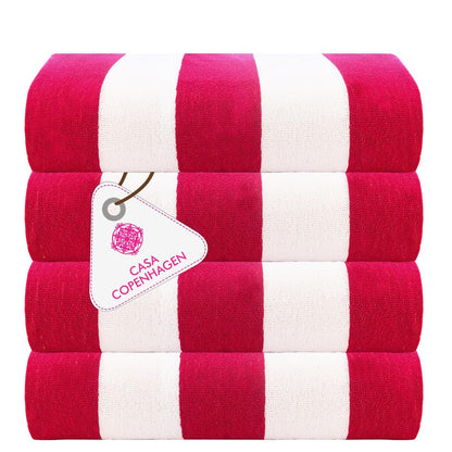 CASA COPENHAGEN Solitaire 6 Pieces Towel Set- Midnight Black, 600 GSM 2 Bath Towel 2 Hand Towel 2 Washcloth, Designed in Denmark Made of Soft Egyptian Cotton for Bathroom, Kitchen & Shower