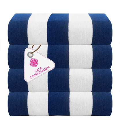 CASA COPENHAGEN Solitaire 6 Pieces Towel Set- Midnight Black, 600 GSM 2 Bath Towel 2 Hand Towel 2 Washcloth, Designed in Denmark Made of Soft Egyptian Cotton for Bathroom, Kitchen & Shower