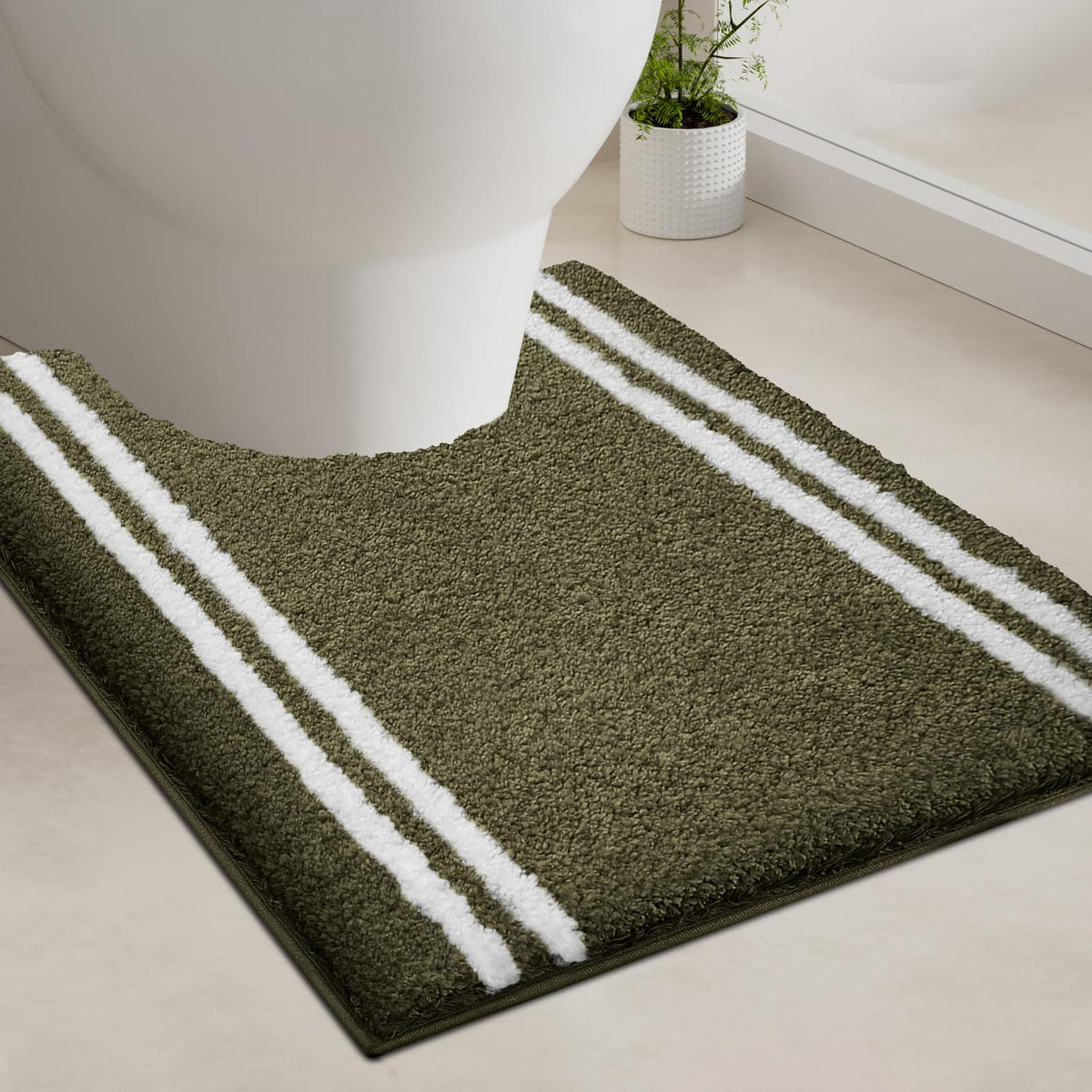 PURRUGS Bathroom Runner Rug, Bath Mat, 24" x 60", Beige