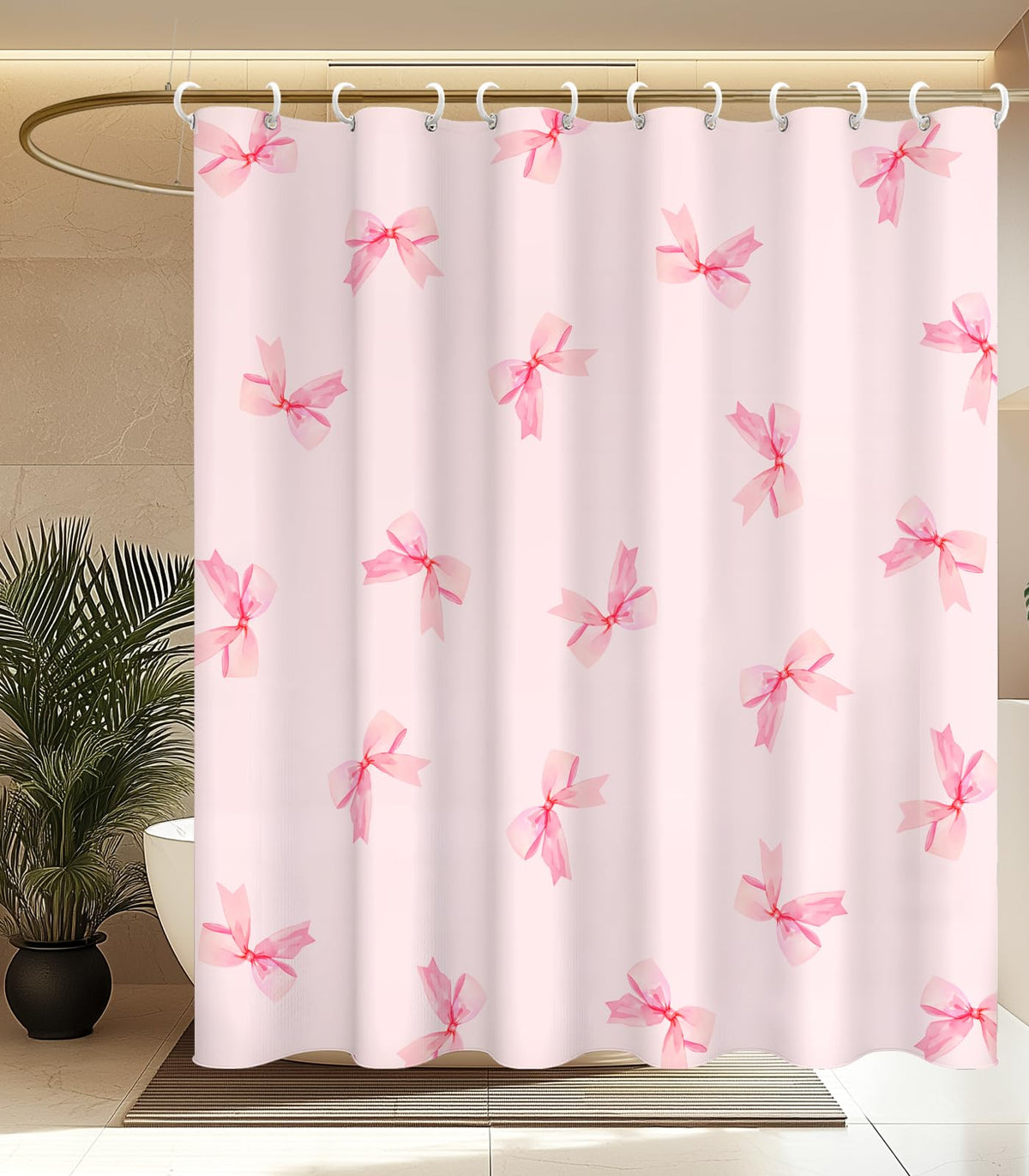 MAMUSE Shower Curtain for Bathroom - Cute Aesthetic Decorative Modern Girly Unique Girls Design Pretty Women Waterproof Fabric Cloth Cortinas de Baño Bathtub 72 x 72 Inch, Leopard Print