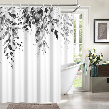 Blue and Green Eucalyptus Shower Window Curtain 40x36 Inch