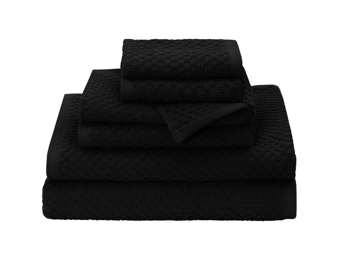 COTTON CRAFT Euro Spa Waffle Weave Bath Towels - Set of 4 Grey Towels
