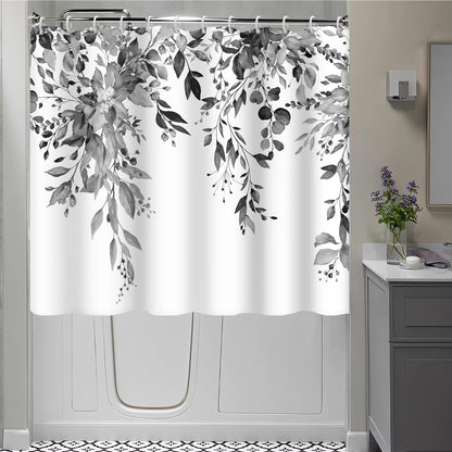 Blue and Green Eucalyptus Shower Window Curtain 40x36 Inch