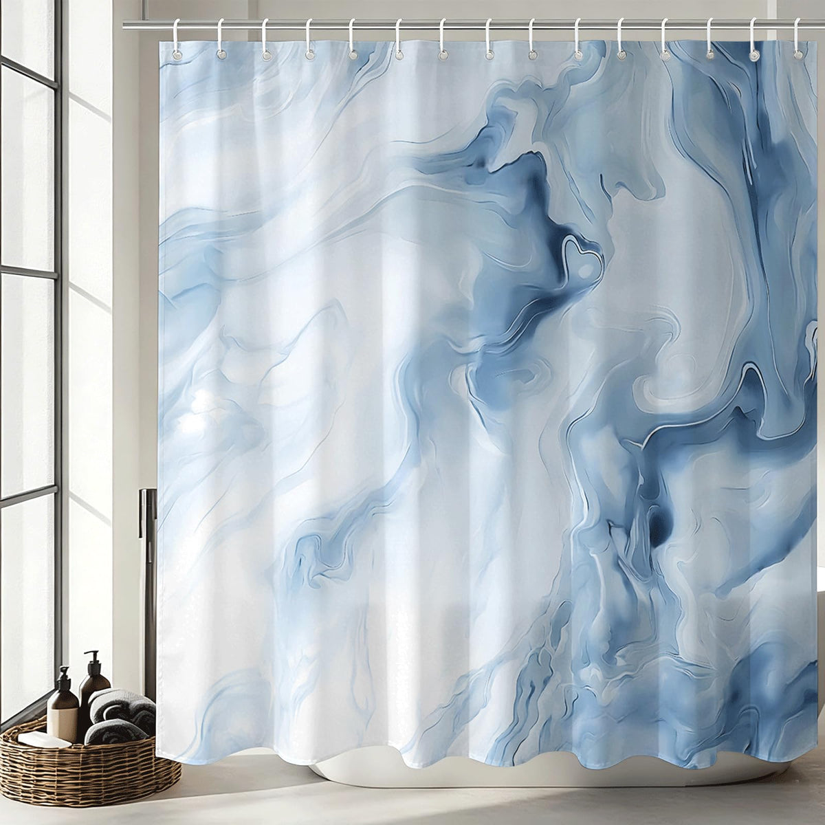 Shower Curtains Purple Marble Shower Curtain for Bathroom 72 X 72 Inch