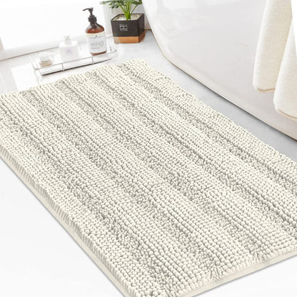 Turquoize Bathroom Runner Rug 17"x47", Soft Absorbent Chenille Bath Rug