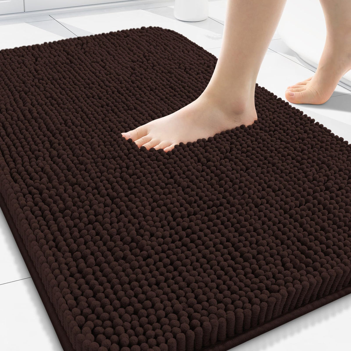 Arotive Bathroom Rugs 24x16, Soft Absorbent Shaggy Chenille Bath Rugs