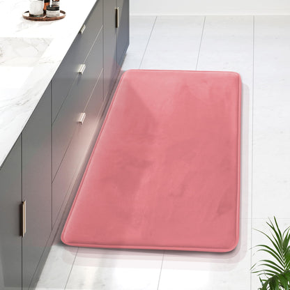 Clara Clark 3 Piece Bathroom Rugs Bath Mat Set, Velvet Memory Foam Bath Mats for Bathroom - Non-Slip, PVC Backing Bath Rugs, Washable - Dries Quickly, Green
