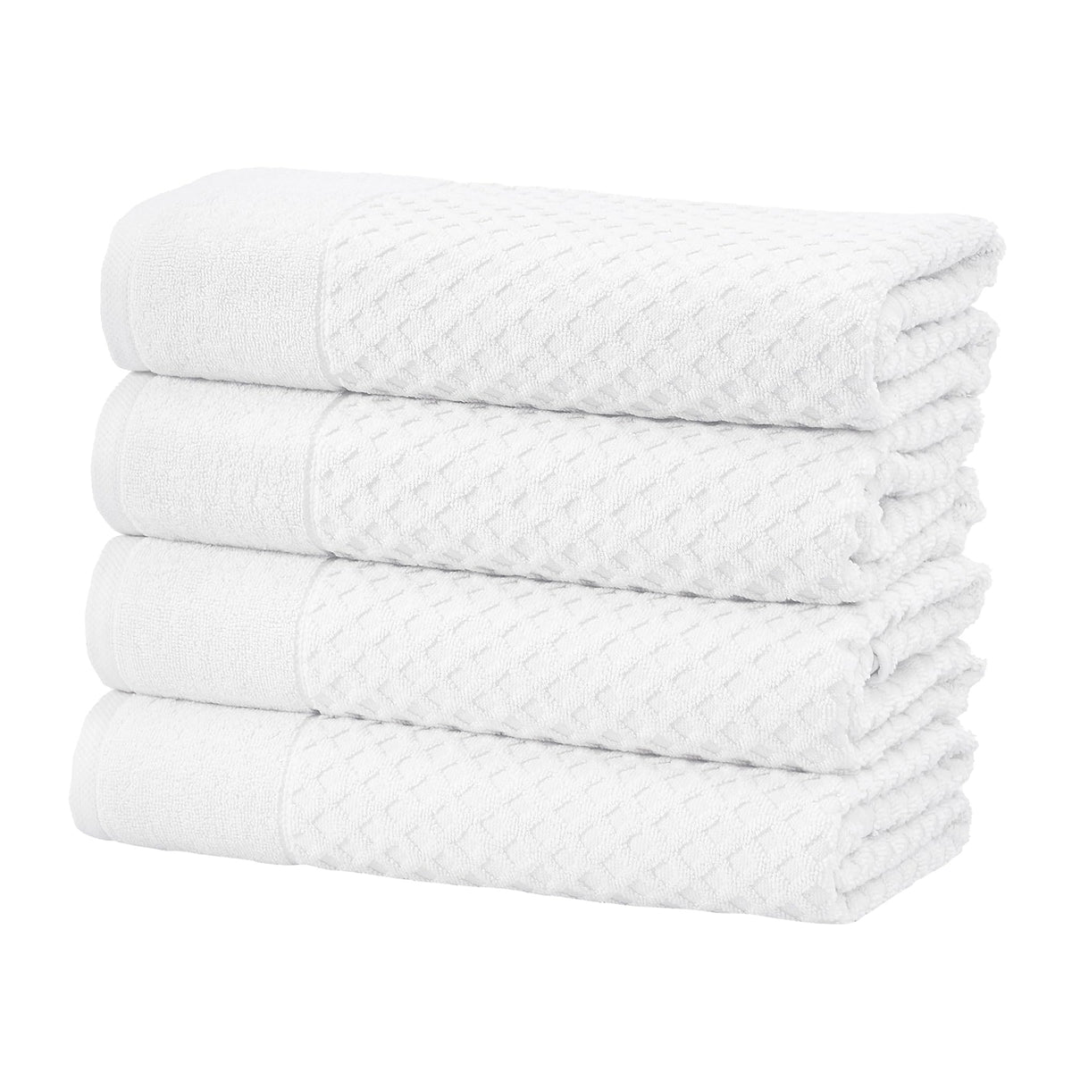 Great Bay Home Bath Towels - 100% Cotton 6 Piece Towel Set - Diamond Waffle Weave - Absorbent, Durable, Quick-Dry Towels for Bathroom (Copper)