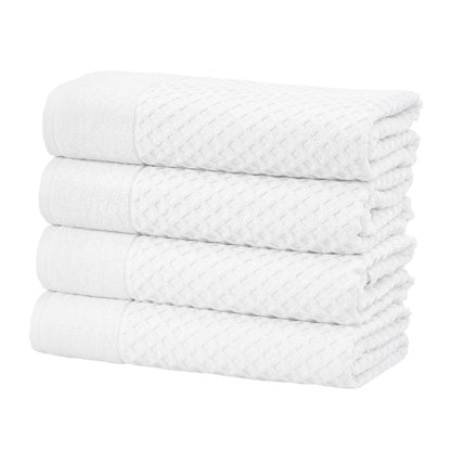 Great Bay Home Bath Towels - 100% Cotton 6 Piece Towel Set - Diamond Waffle Weave - Absorbent, Durable, Quick-Dry Towels for Bathroom (Copper)
