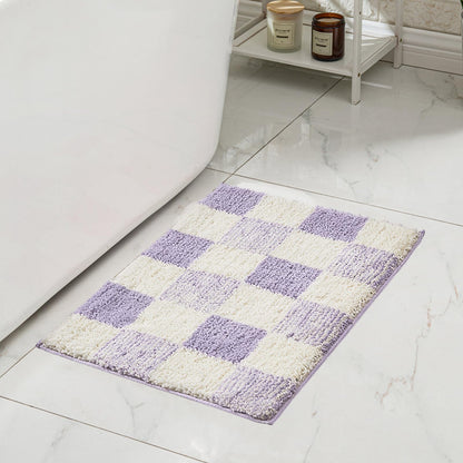 CozeCube Navy Blue Bath Mat 24"x16" Non Slip Washable Rug