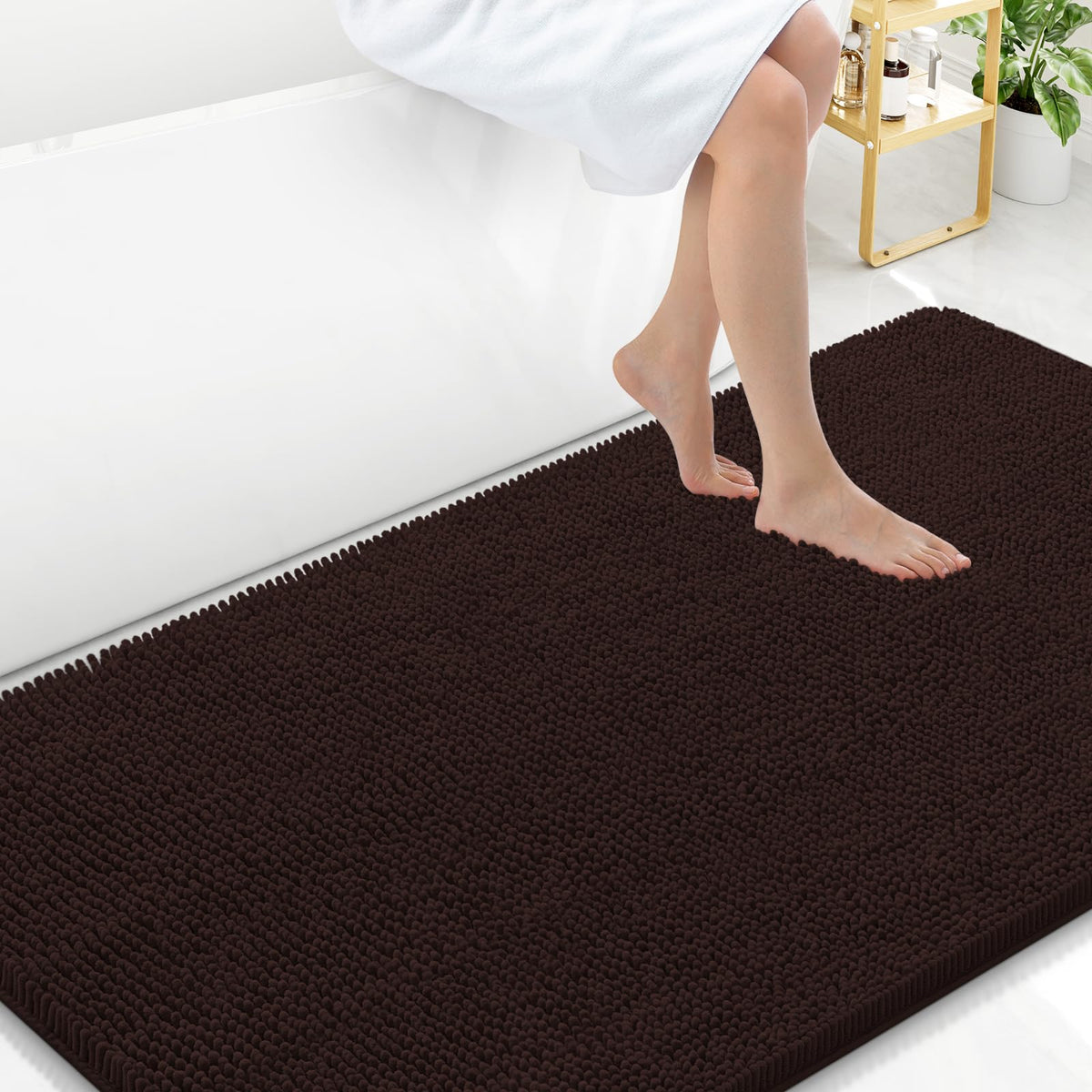 Arotive Bathroom Rugs 24x16, Soft Absorbent Shaggy Chenille Bath Rugs