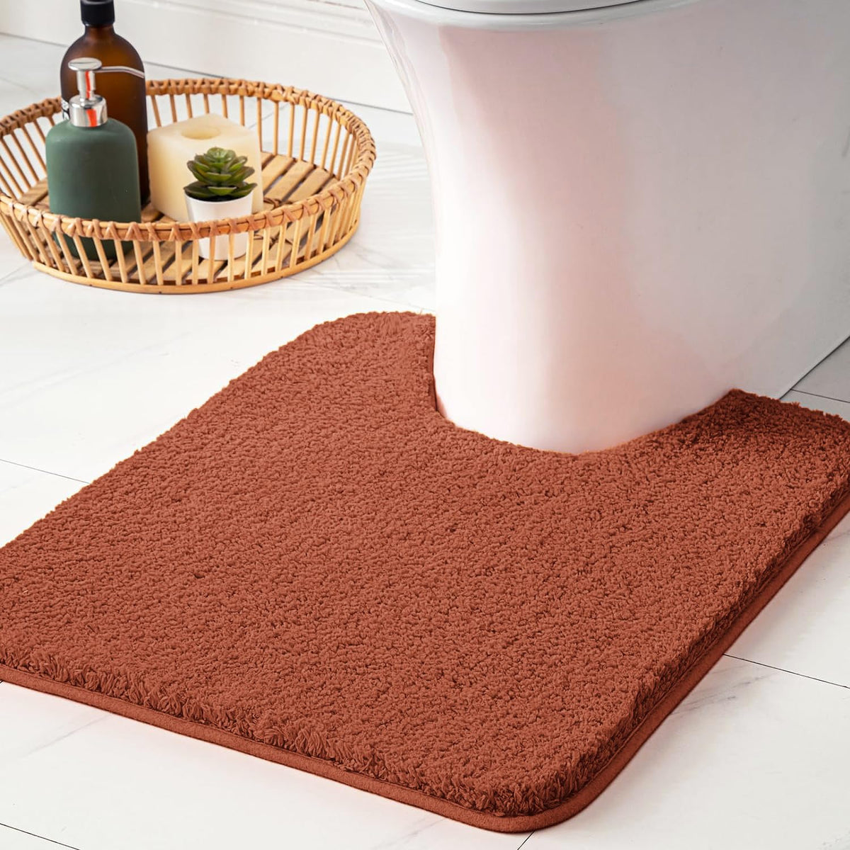 MIULEE Dark Purple Bathroom Rugs Soft Small Microfiber Bath Mat 16x24 Inch