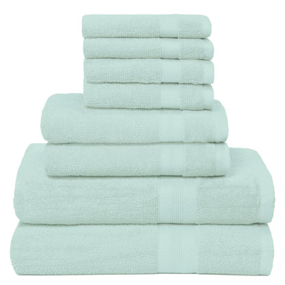 BOUTIQUO Navy Blue Towel Set - 8 Piece Bathroom Towel Set - 100% Ring Spun Cotton, 2 Bath Towel 27x54, 2 Hand Towel 16x28, 4 Washcloth 13x13 - Ultra Soft Highly Absorbent