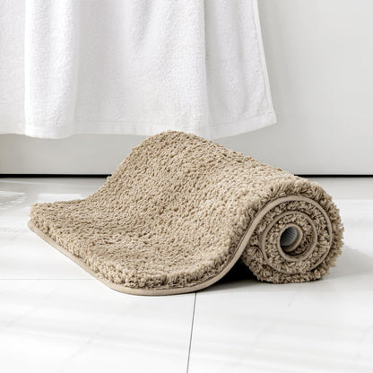 MIULEE Dark Purple Bathroom Rugs Soft Small Microfiber Bath Mat 16x24 Inch