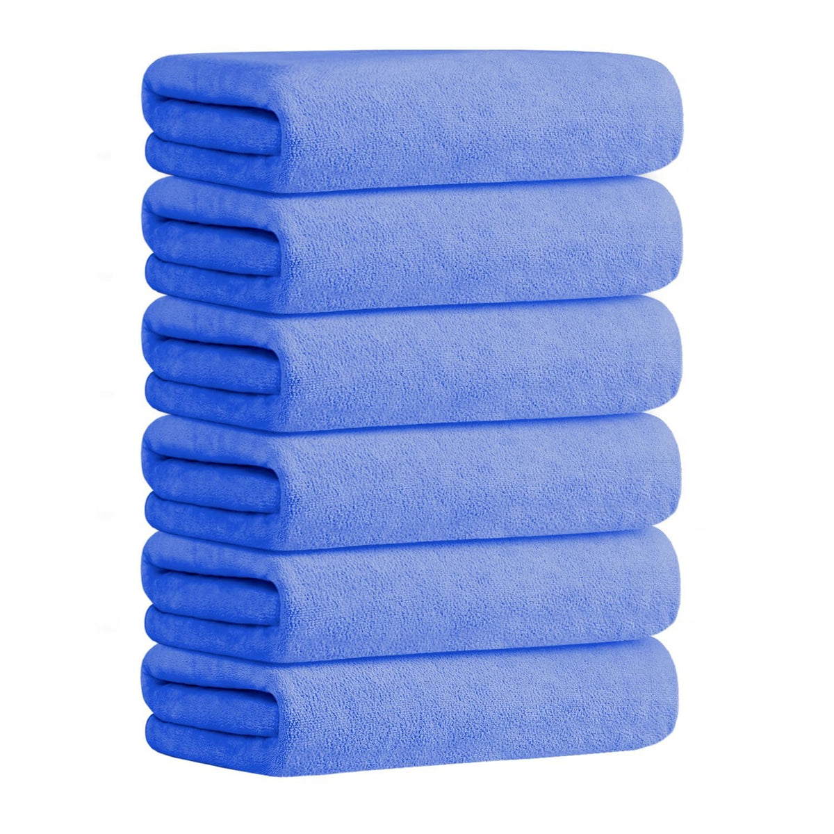 JML Microfiber Bath Towels, Bath Towel Set (6 Pack, 27" x 55") - Extra Absorbent and Fast Drying,Multipurpose Microfiber Towel for Bath, Beach, Pool, Sports, Yoga - Grey