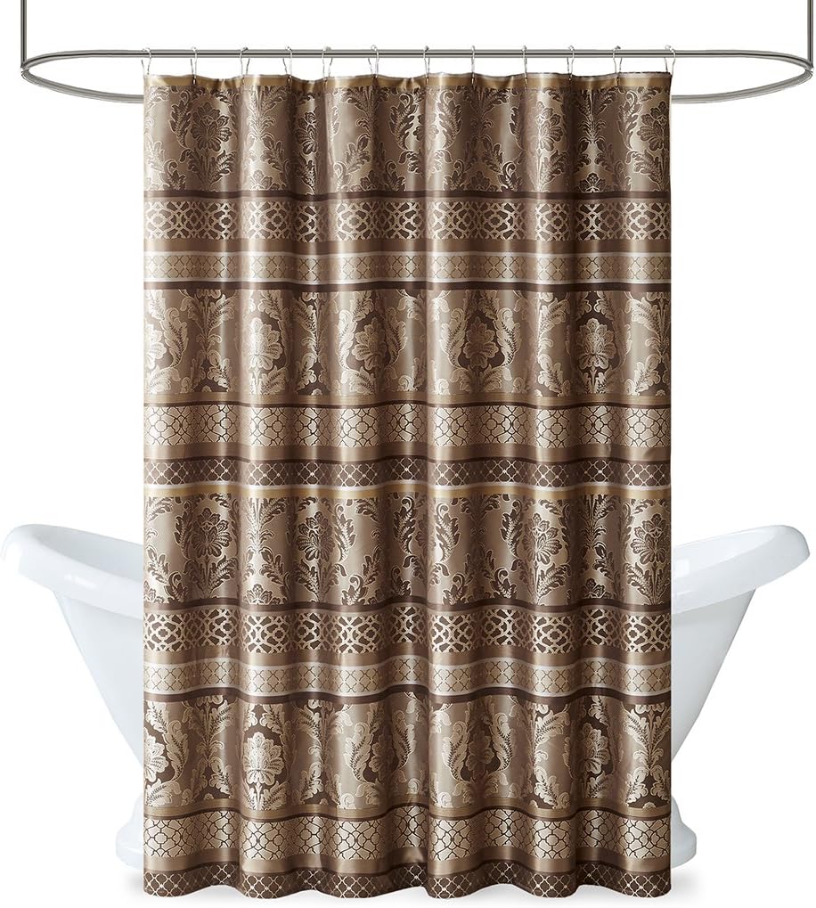 Madison Park Taupe Shower Curtain, 72"x72"