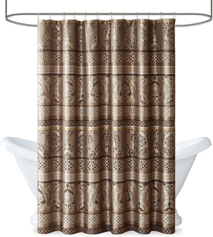 Madison Park Taupe Shower Curtain, 72"x72"