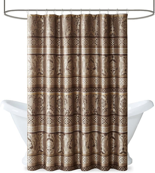 Madison Park Taupe Shower Curtain, 72"x72"