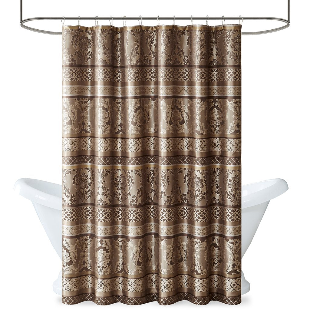 Madison Park Taupe Shower Curtain, 72"x72"