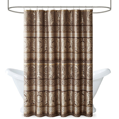 Madison Park Taupe Shower Curtain, 72"x72"