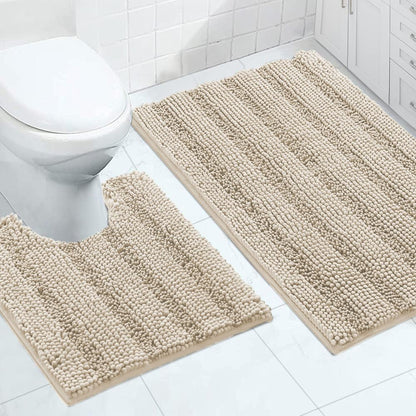 Turquoize Bathroom Runner Rug 17"x47", Soft Absorbent Chenille Bath Rug