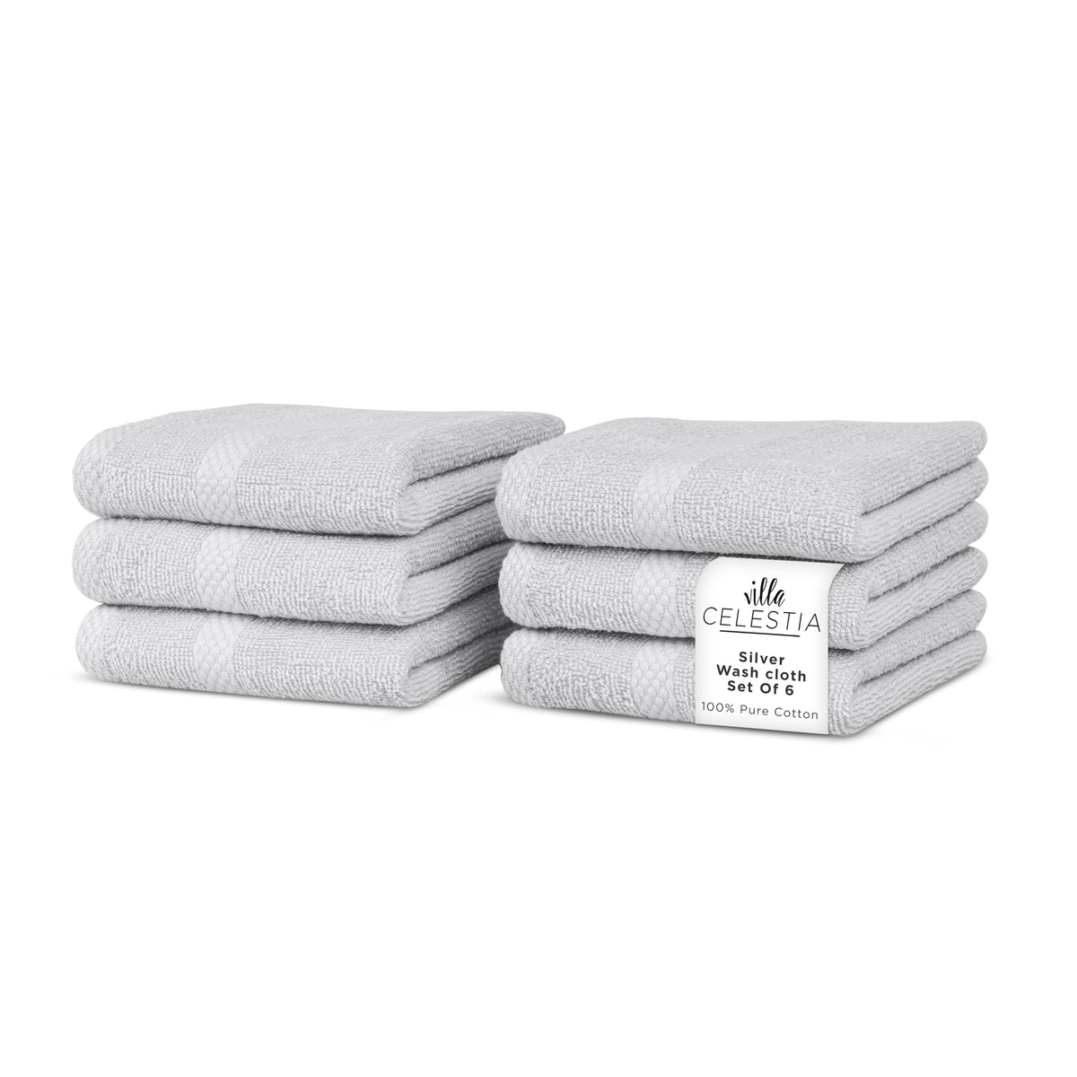 Villa Celestia 100% Cotton Bath Towel Set of 18-4 Bath Towels, 6 Hand Towels, 8 Wash Cloths, Sustainable, Soft, Highly Absorbent, Combed Cotton 18 Piece Set for Hotels, Spa, Bathroom, Dorm, Blue