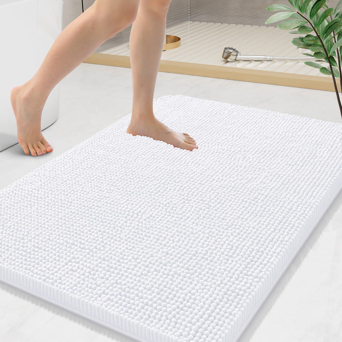 Arotive Bathroom Rugs 24x16, Soft Absorbent Shaggy Chenille Bath Rugs