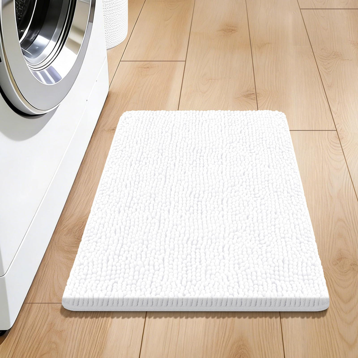 Bcoimo Bath Rug Mat,Sage Chenille High Absorbent Long Bathroom Runner Rugs