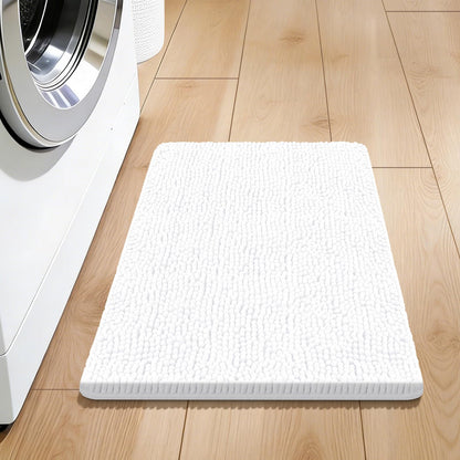 Bcoimo Bath Rug Mat,Sage Chenille High Absorbent Long Bathroom Runner Rugs