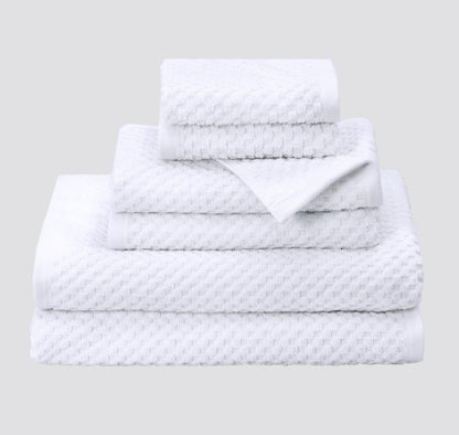 COTTON CRAFT Euro Spa Waffle Weave Bath Towels - Set of 4 Grey Towels