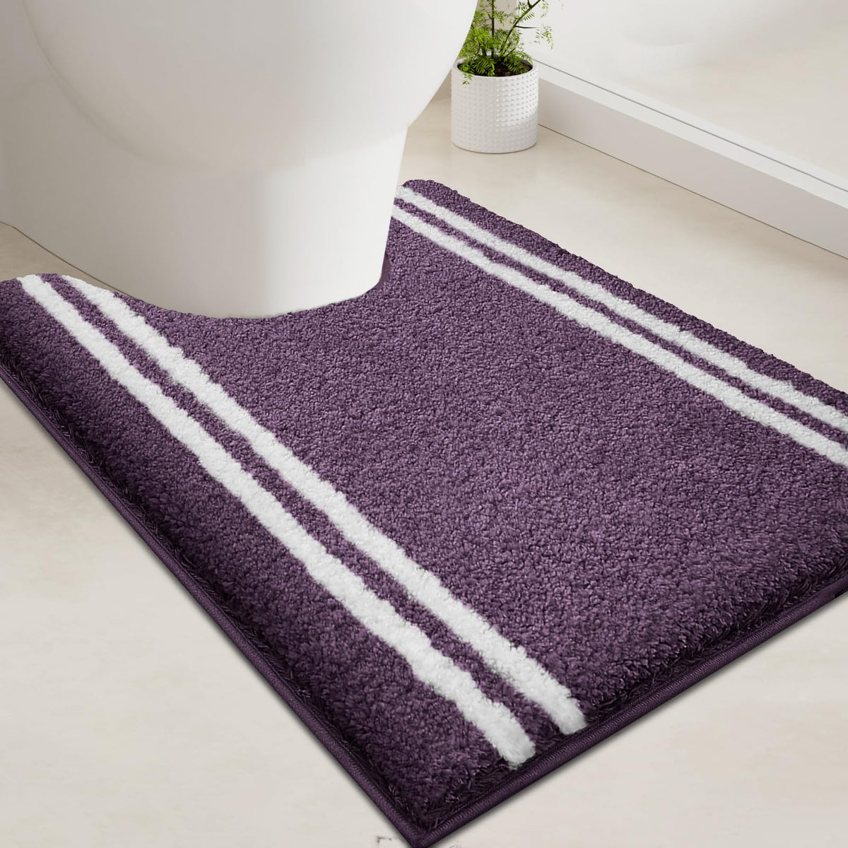 PURRUGS Bathroom Runner Rug, Bath Mat, 24" x 60", Beige