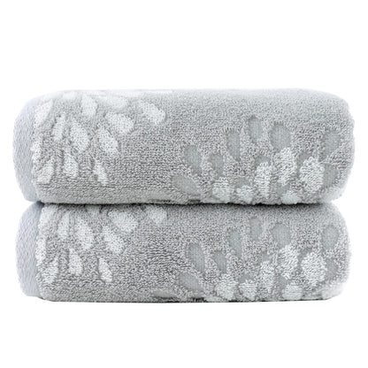 Pidada Hydrangea Floral Cotton Hand Towels Set of 4