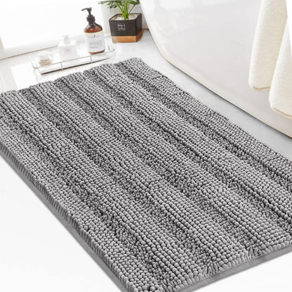 Turquoize Bathroom Runner Rug 17"x47", Soft Absorbent Chenille Bath Rug