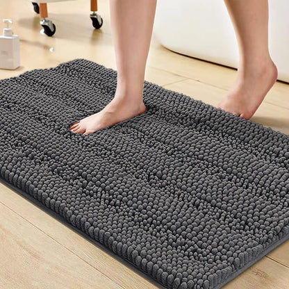 Turquoize Bathroom Runner Rug 17"x47", Soft Absorbent Chenille Bath Rug