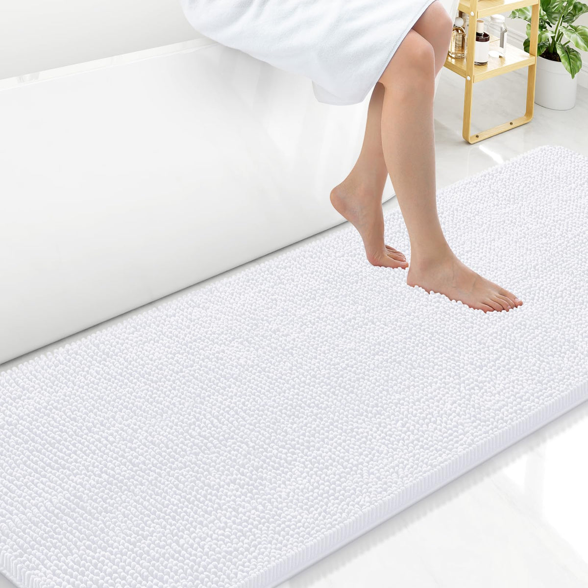 Arotive Bathroom Rugs 24x16, Soft Absorbent Shaggy Chenille Bath Rugs