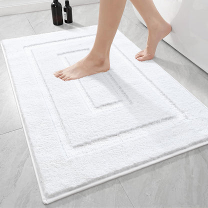 HOMORE Black Bathroom Rug 24x60 Inch Soft Absorbent Bathroom Runner Rug