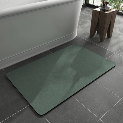 MontVoo -Bath Mat-Rubber Backing Non SlipThin Bathroom Rugs Fit Under Door- Quick Dry Absorbent Faux Suede Surface Grey Bathroom Floor Mats-Shower Rug for in Front of Bathtub Shower Gray 16x24