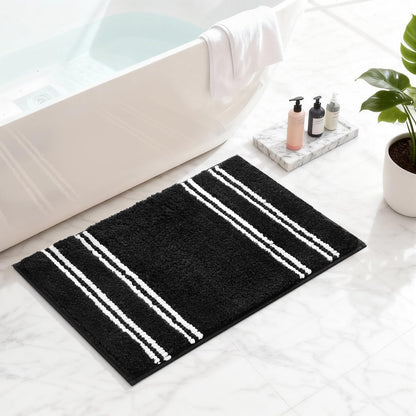 3 Pcs Ombre Bath Mat Set for Bathroom, Non Slip Ultra Soft and Thick Water Absorbent Bath Carpet, Machine Washable & Quick Dry Bathroom Rug, for Bedroom Door Living Room,Green