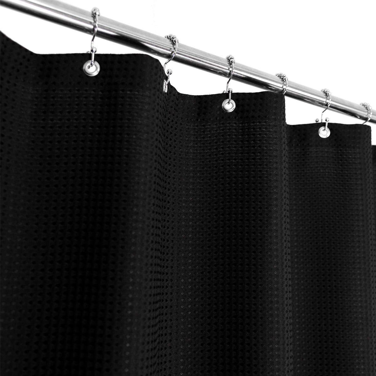 Barossa Design 36x84 Extra Long Stall Shower Curtain Waffle Weave White
