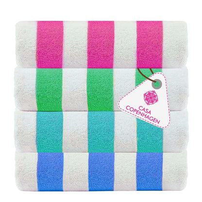 CASA COPENHAGEN Solitaire 6 Pieces Towel Set- Midnight Black, 600 GSM 2 Bath Towel 2 Hand Towel 2 Washcloth, Designed in Denmark Made of Soft Egyptian Cotton for Bathroom, Kitchen & Shower