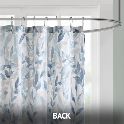 Madison Park Sofia Shower Curtain for Bathroom, 72 x 72, Blue