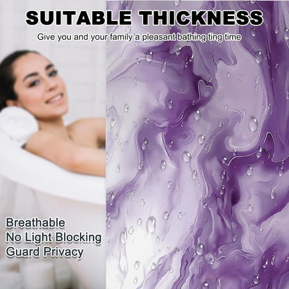 Shower Curtains Purple Marble Shower Curtain for Bathroom 72 X 72 Inch